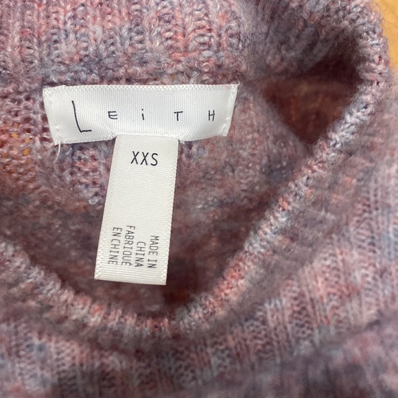 Leith Heathered Lilac Sweater with balloon Sleeves XXS - Picture 7 of 11